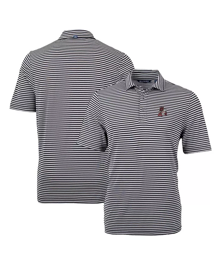 

Мужская поло Arkansas Razorbacks Throwback Logo Virtue Eco Pique в полоску Cutter & Buck, черный
