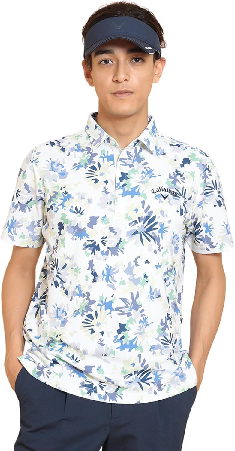 

Мужская поло-рубашка Callaway C25134113 с коротким рукавом (цветочный принт, впитывающая влагу, быстросохнущая), для игры в гольф, светло-зеленый