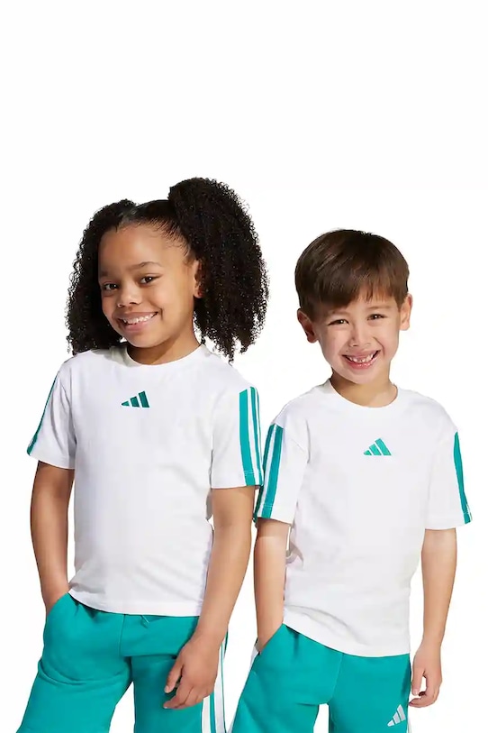 

Детская хлопковая футболка Adidas, белый