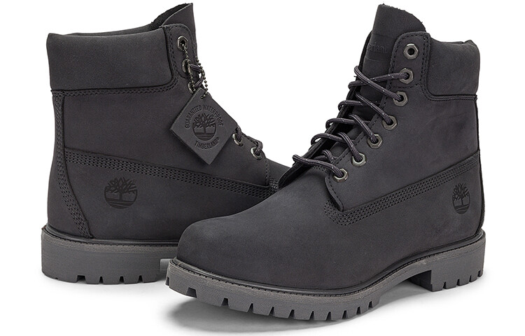 Мужские ботинки Timberland высокие на шнуровке, темно-серый — фото 4