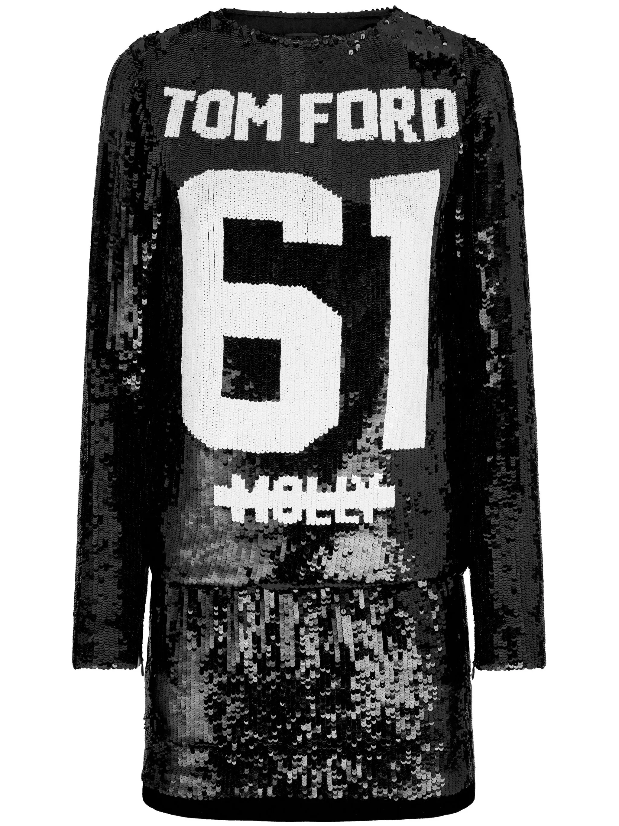 

Платье мини 61 с пайетками Tom Ford, черный