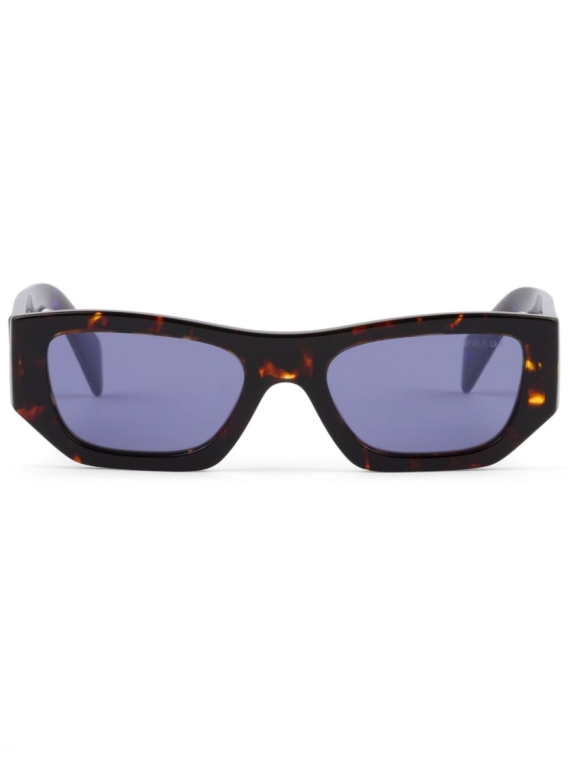 

Prada Eyewear солнцезащитные очки в прямоугольной оправе, коричневый