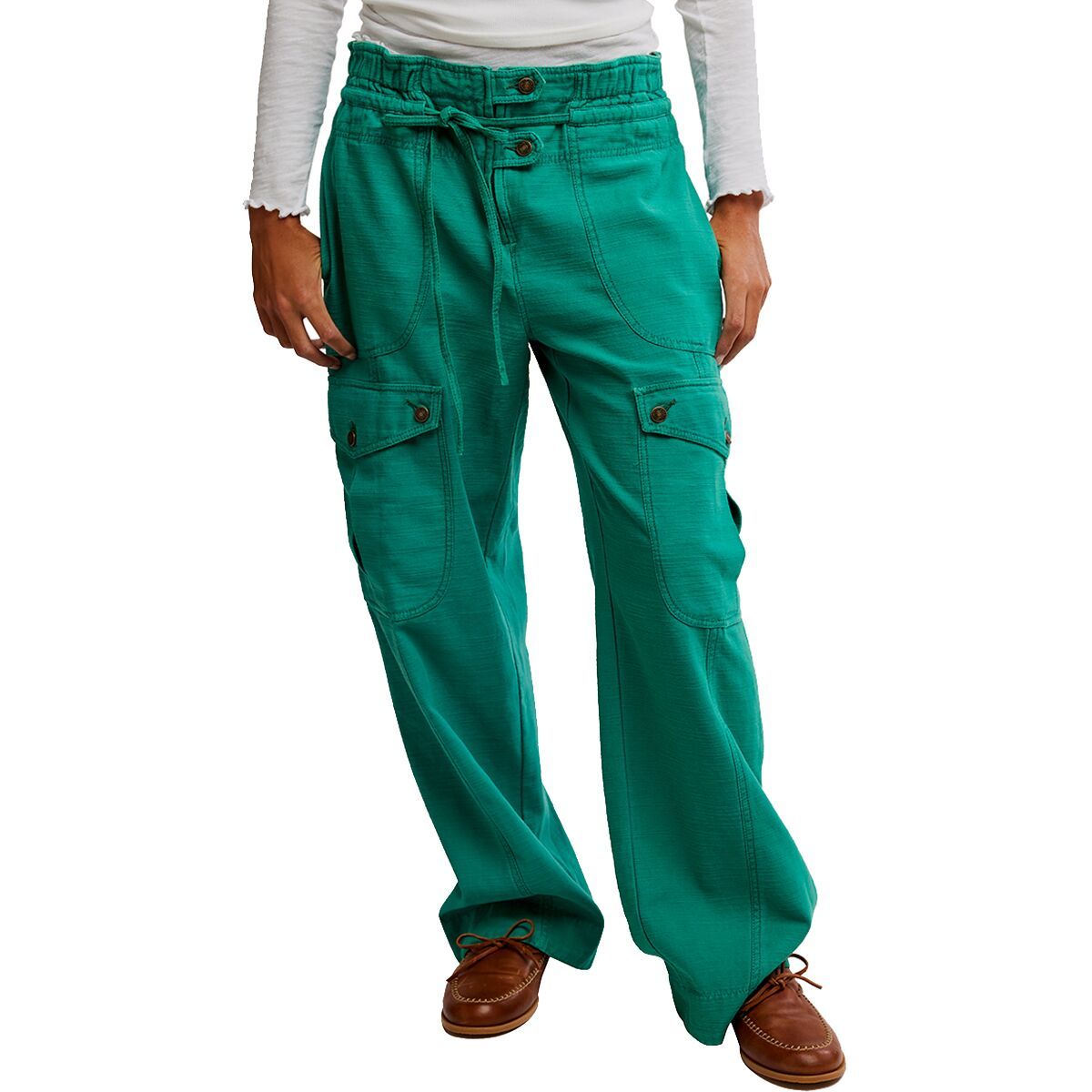

Брюки Park ave Free People, цвет golf green