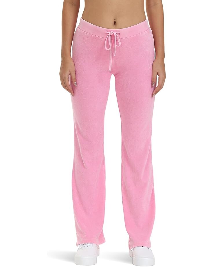

Брюки Juicy Couture Garment Dyed Heritage Wide Leg Track Pant, цвет Hot Hot