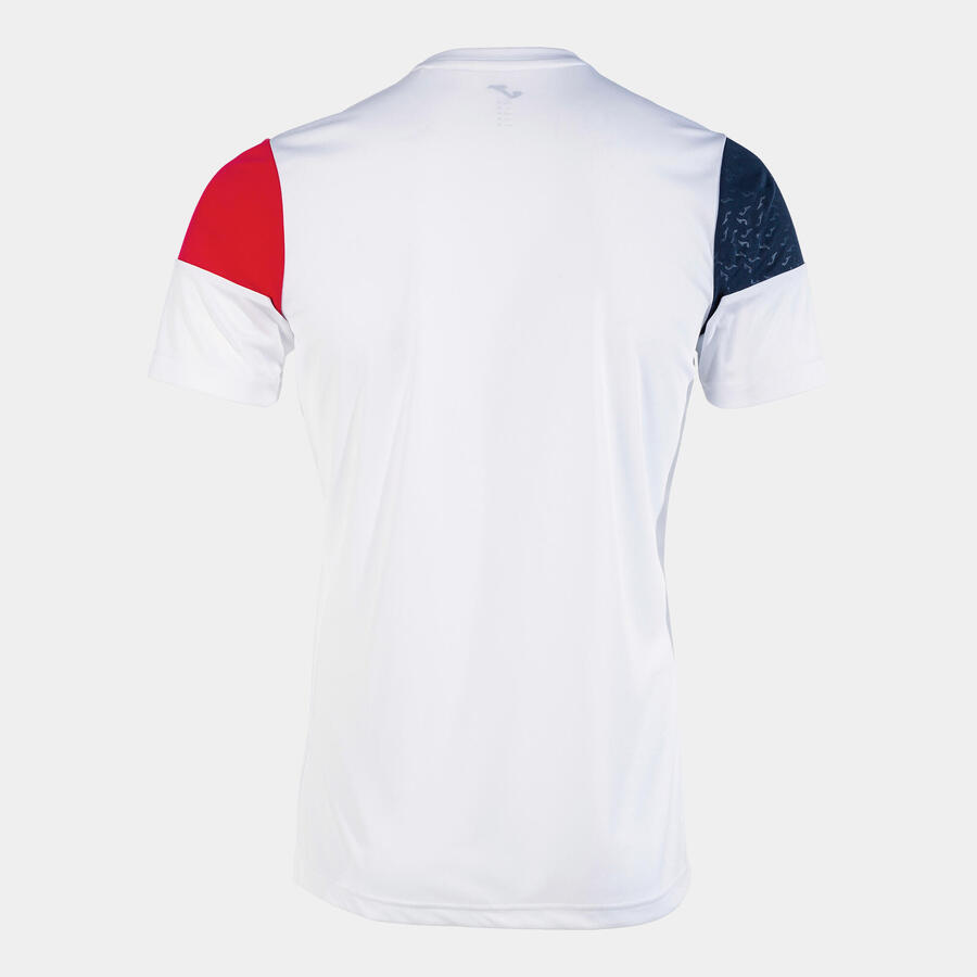 Футболка Joma Crew Sport, белая, красная, темно-синяя, 2XS — фото 2