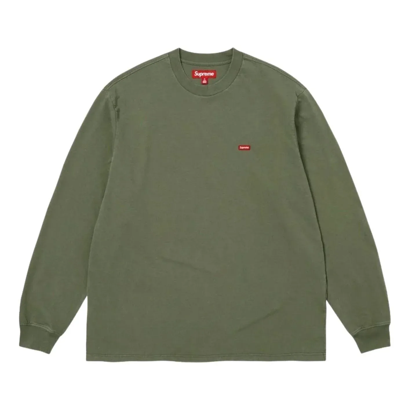 Футболка Supreme SS26 Small Box с длинными рукавами, цвет «темно-оливковый»