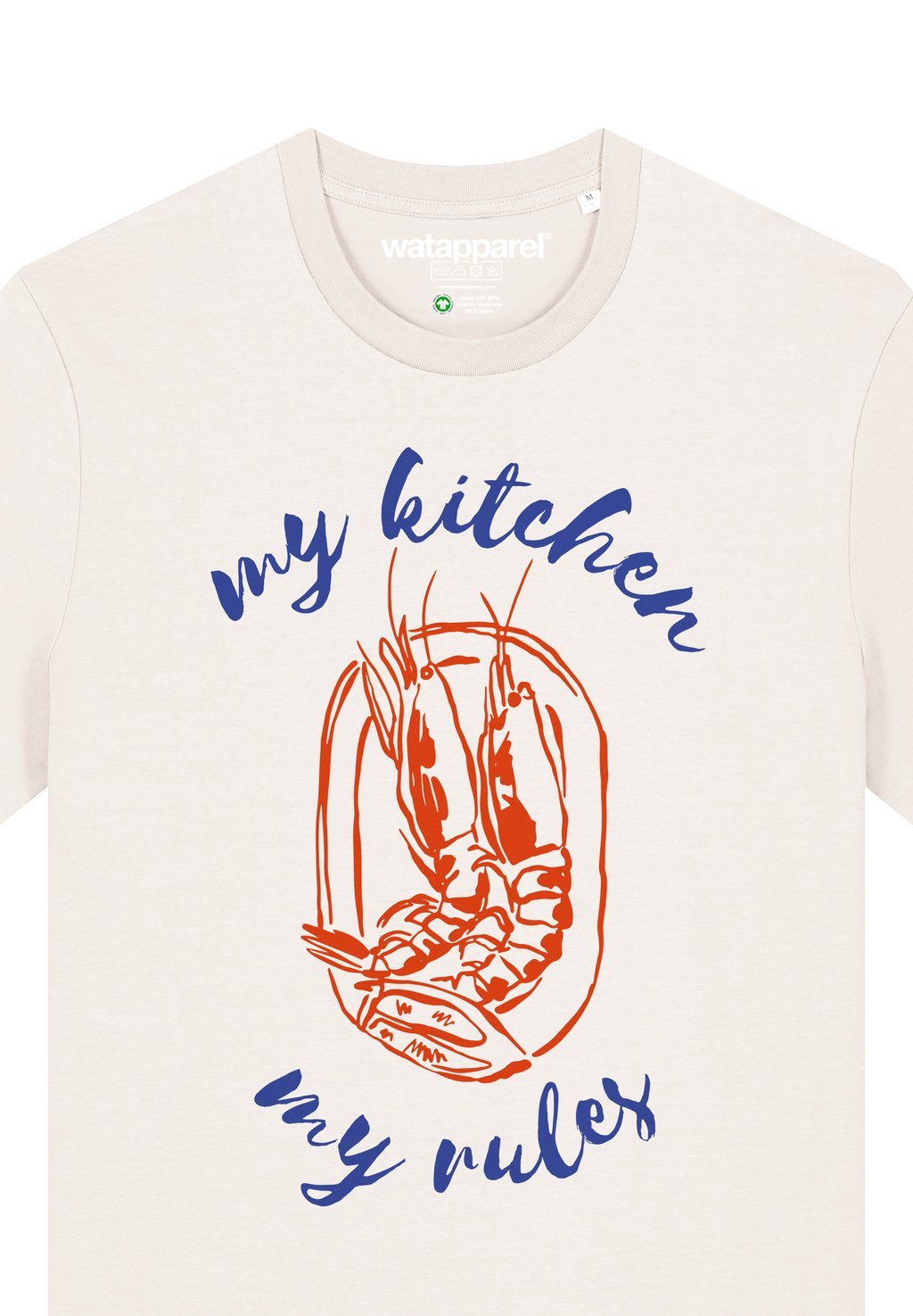 

Футболка с принтом MY KITCHEN MY RULES watapparel, белый