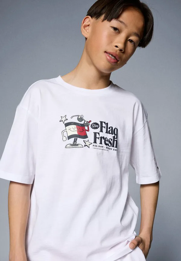 Футболка унисекс с принтом «флаг» Tommy Hilfiger, White