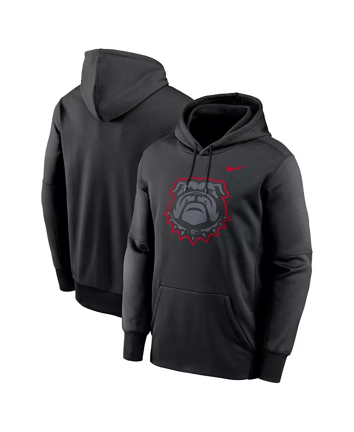 

Мужская толстовка с капюшоном Georgia Bulldogs Color Pop Logo Performance Fleece, черная Nike