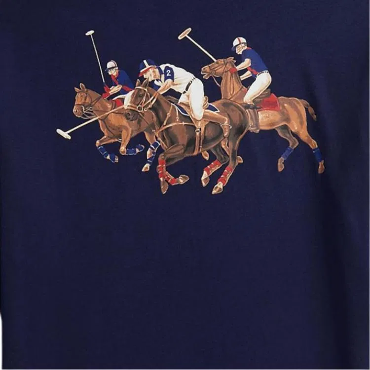 Футболка классическая Polo Ralph Lauren Marine Blue — фото 4