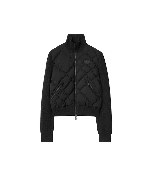 Куртка из нейлона и шерсти Burberry, клетка, черный — фото 4