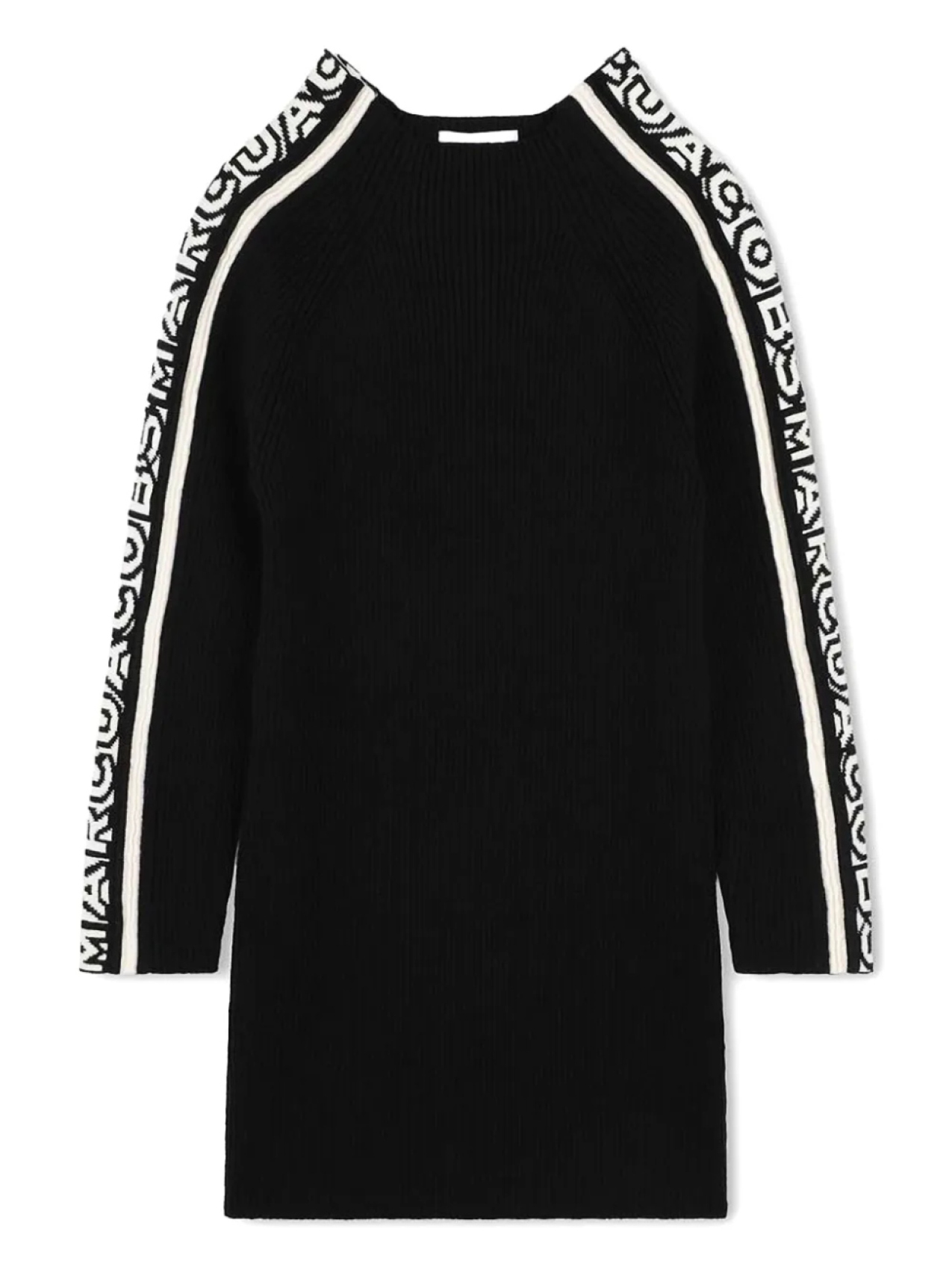 

Платье Marc Jacobs Kids с логотипом и интарсией, черный