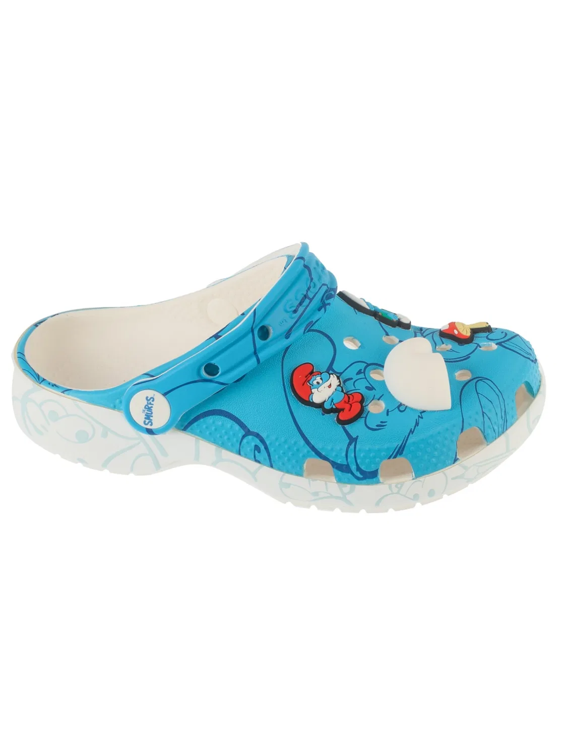 Детские сандалии Crocs Classic Smurfs Clog Kids синего цвета
