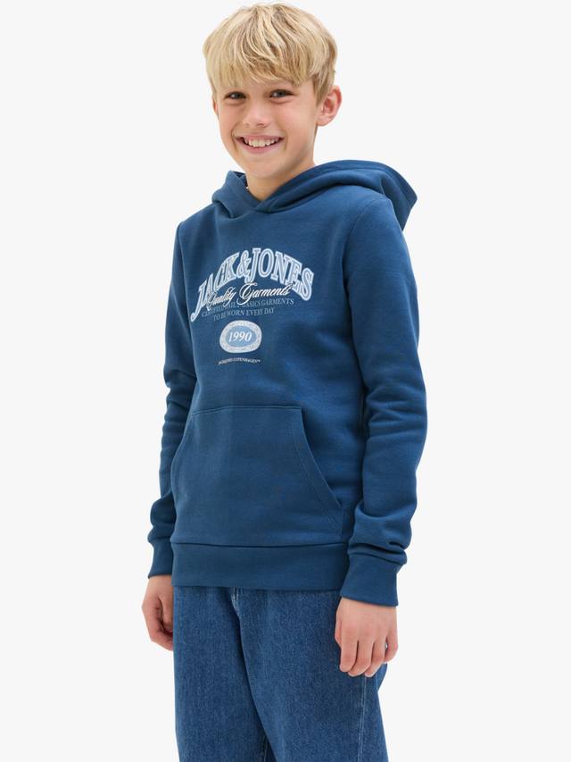 

Детский хлопковый худи с логотипом Jack & Jones, Titan