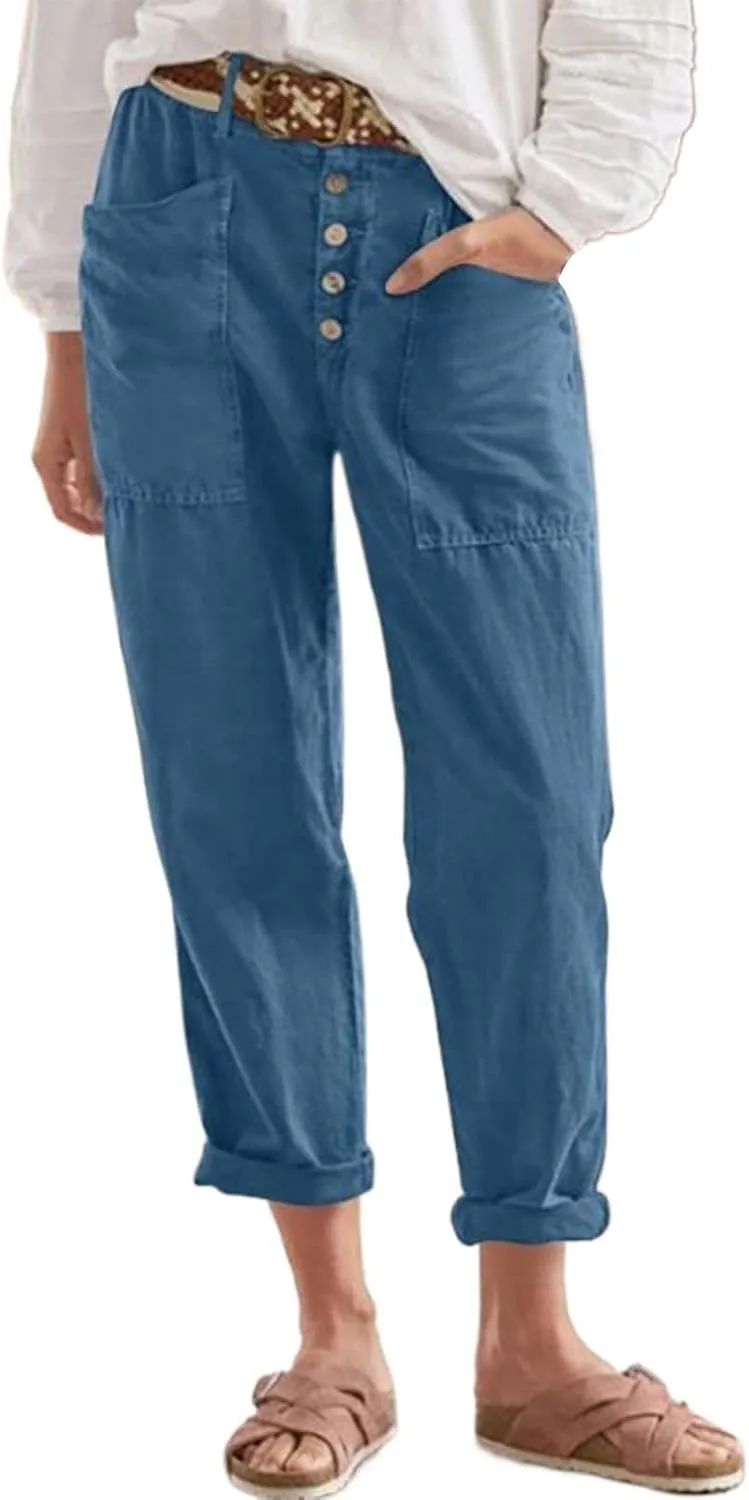 

Женские брюки Casual Straight Wide Leg с накладными карманами LCMTWX