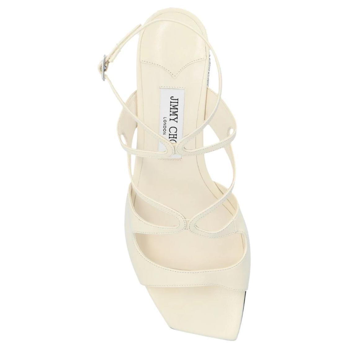 Азилия Однопряжечные Сандалии 4.5 см Женские Белые Jimmy Choo — фото 4