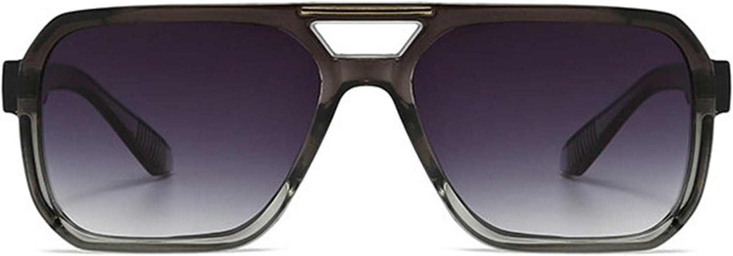 

Солнцезащитные очки Willochra Luxury Oversized Pilot для женщин и мужчин, популярные винтажные, с двойной перемычкой, квадратной формы, защита от УФ-излучения UV400, C3