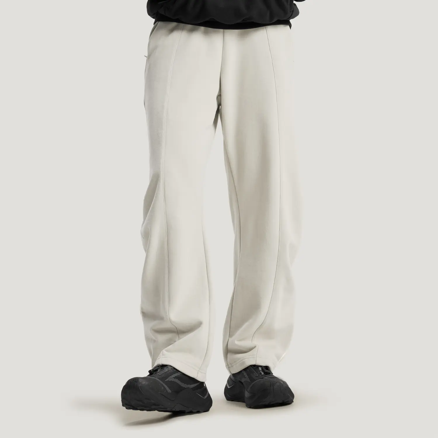 FOS FW25 Вязаные спортивные штаны мужские Adidas, светло sesame серый — фото 4