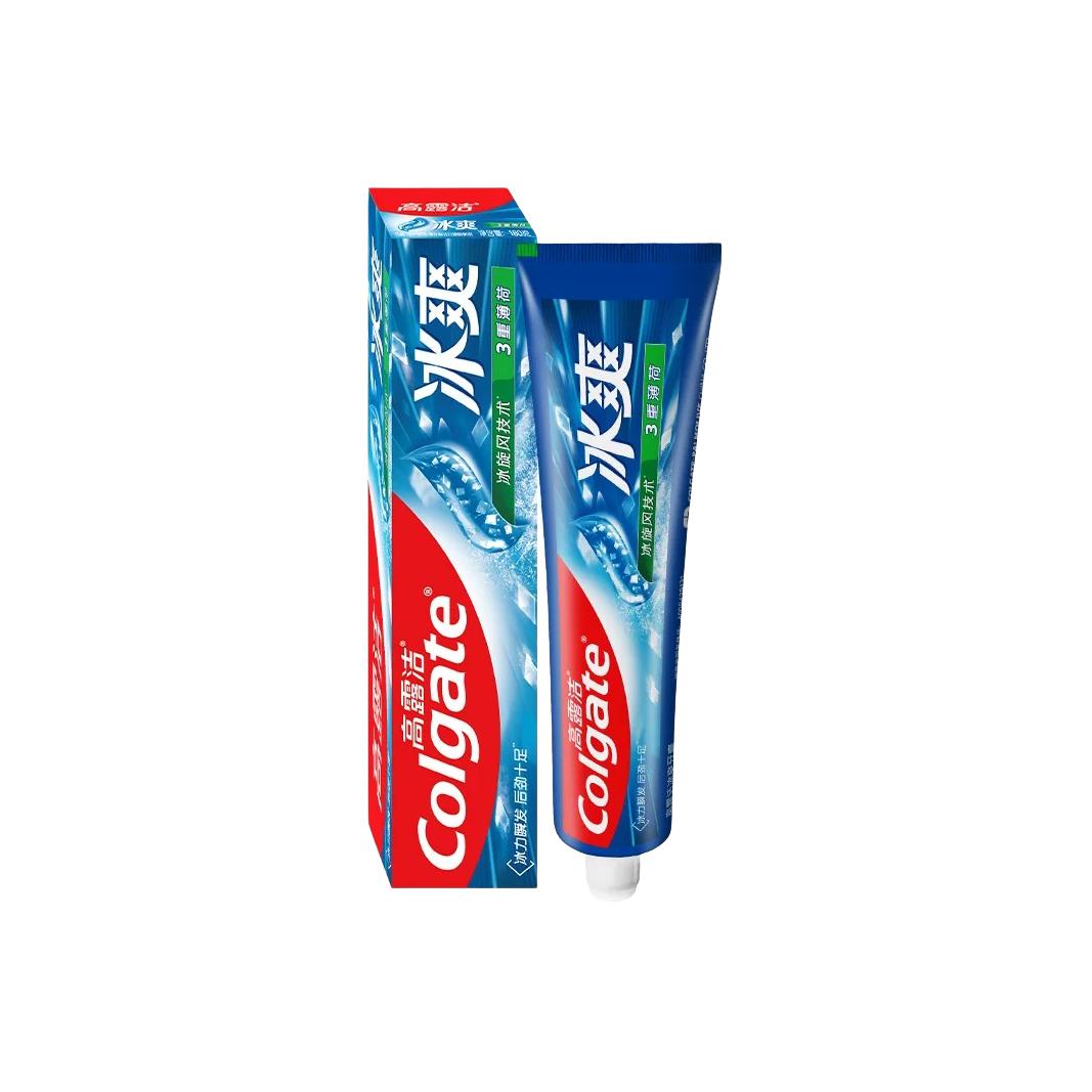 

COLGATE Тройная мятная зубная паста Ice Refreshing очищение, свежесть, защита от запаха жевательной резинки мята 120г/180г