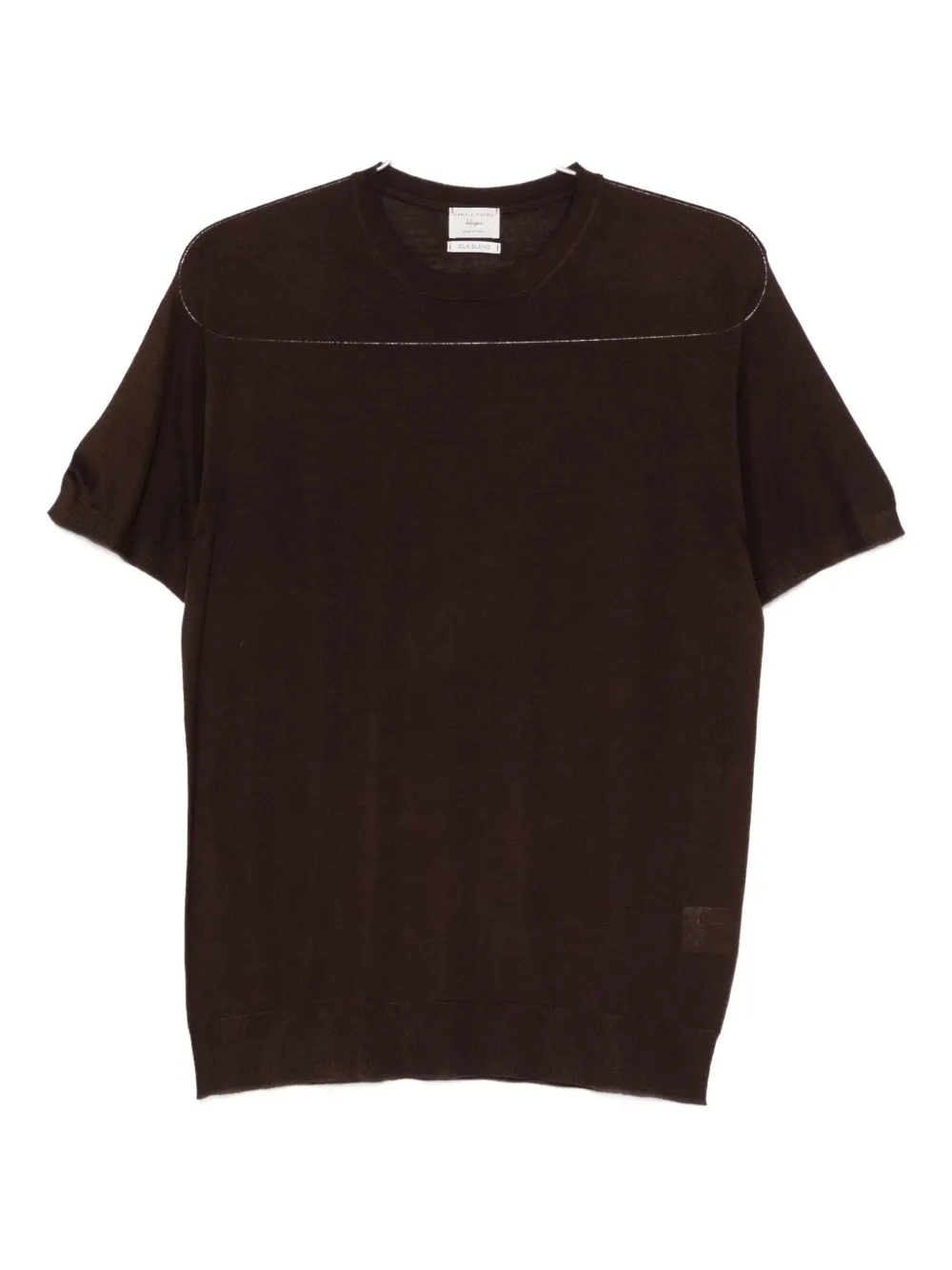 

Футболка с короткими рукавами и круглым вырезом Daniele Fiesoli, коричневый