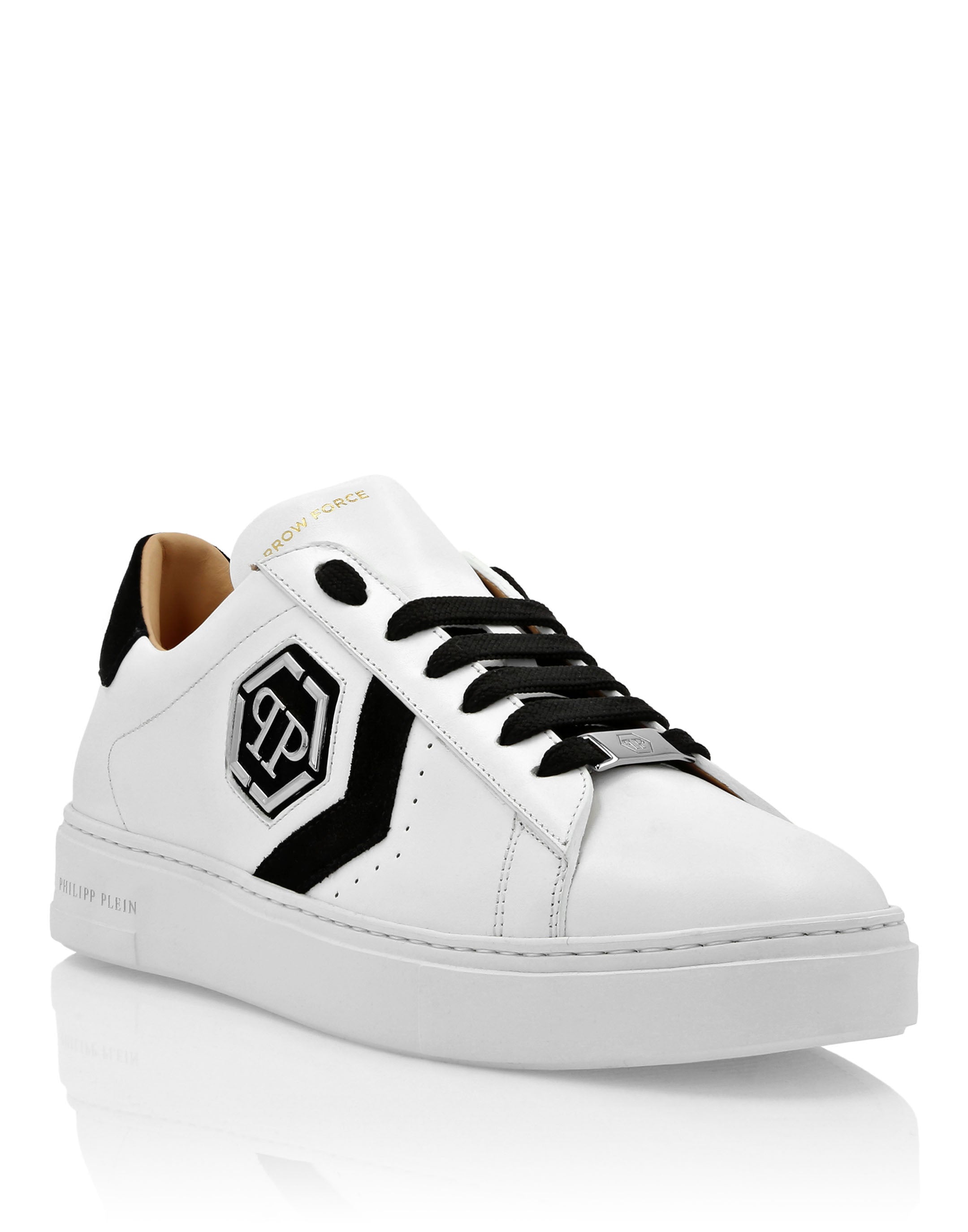 

Кроссовки Arrow Force из кожи с низким верхом PHILIPP PLEIN, белый/черный