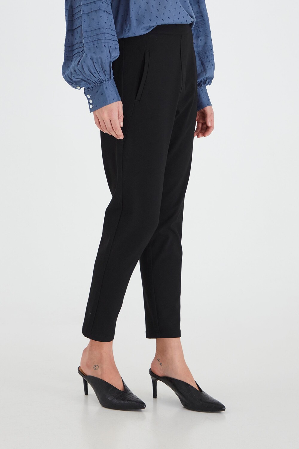 

Брюки PULZ Jeans Chinohose, черный