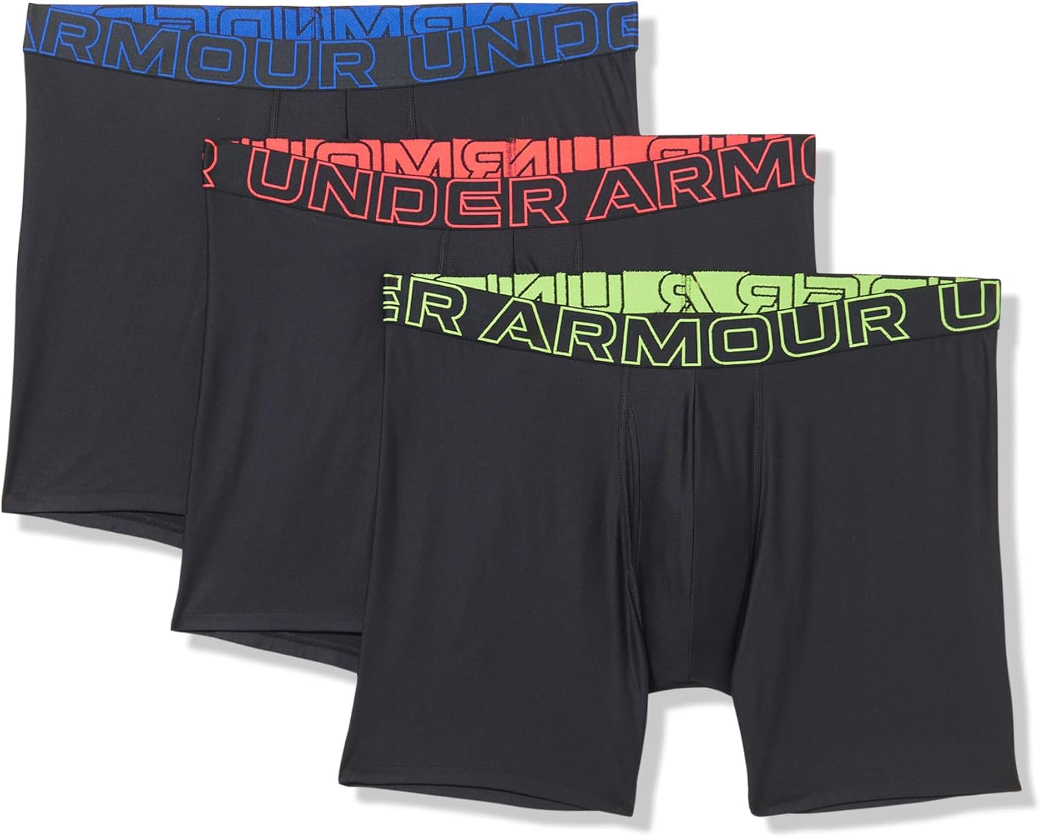 

Under Armour мужские боксеры Multi-Pack Standard Tech, длина по внутреннему шву 6", комфорт на весь день и ультрамягкие, Black/Lava