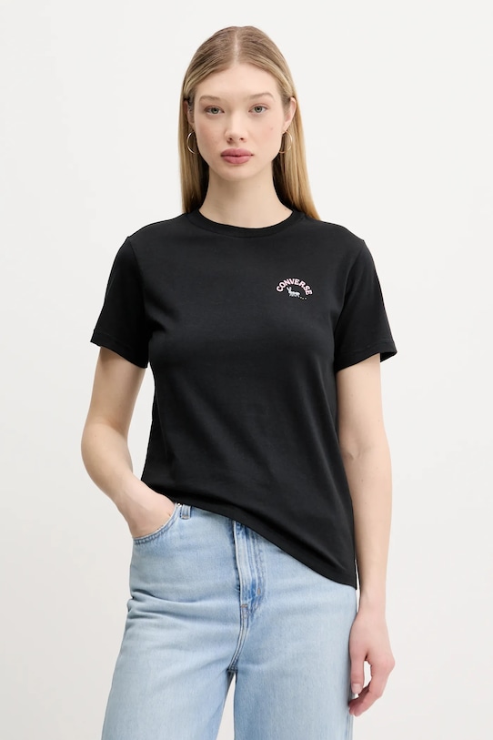 

Хлопковая футболка Converse, черный