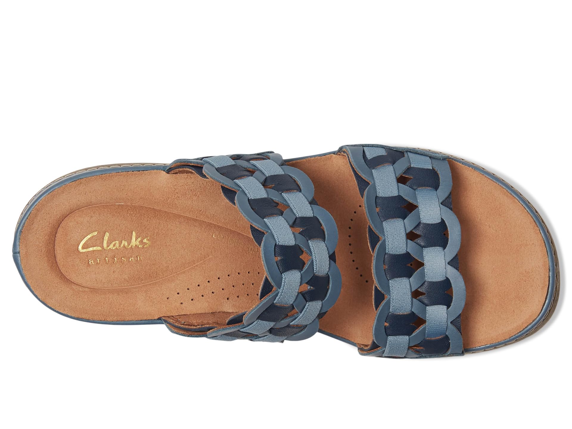 Сандалии Clarks Kassanda Mule, цвет Blue Combi Leather — фото 2