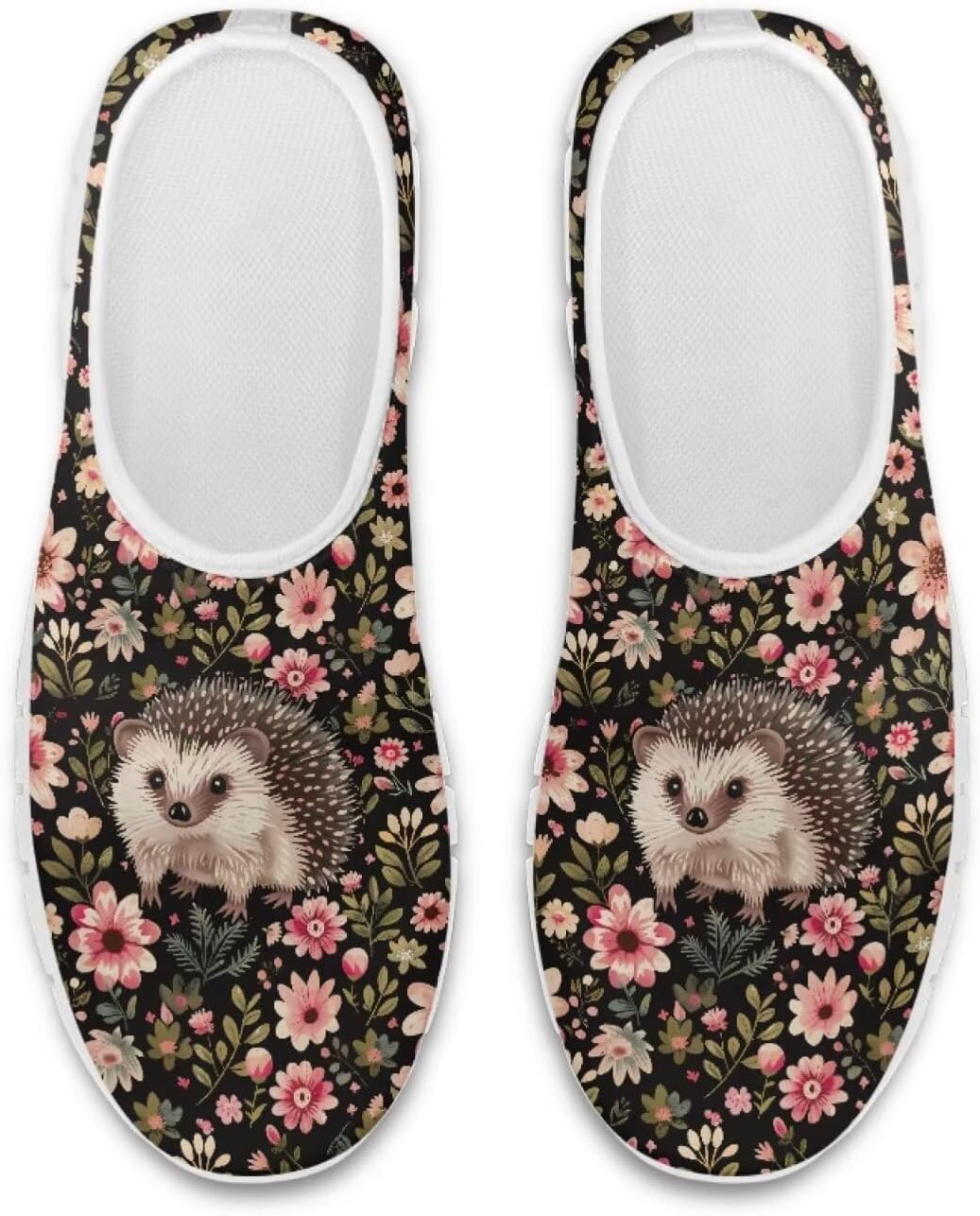 

Кроссовки-челси Chaqlin Slip-On для женщин и мужчин, дорожно-беговые теннисные туфли с животным принтом, низкие дышащие сетчатые теннисные туфли Clipper, Hedgehog Floral