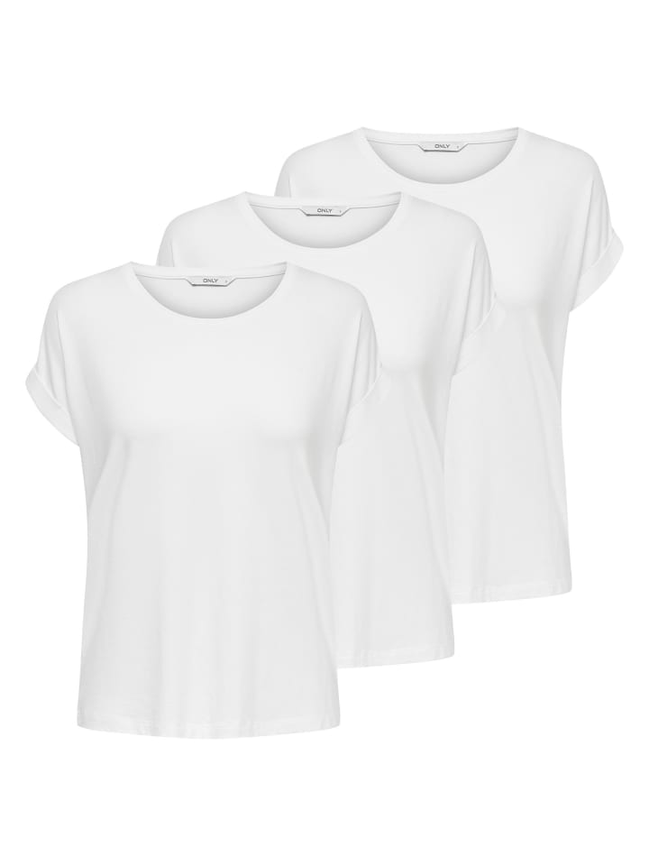 

Набор из 3 футболок белого цвета, Белый, Набор из 3 футболок белого цвета