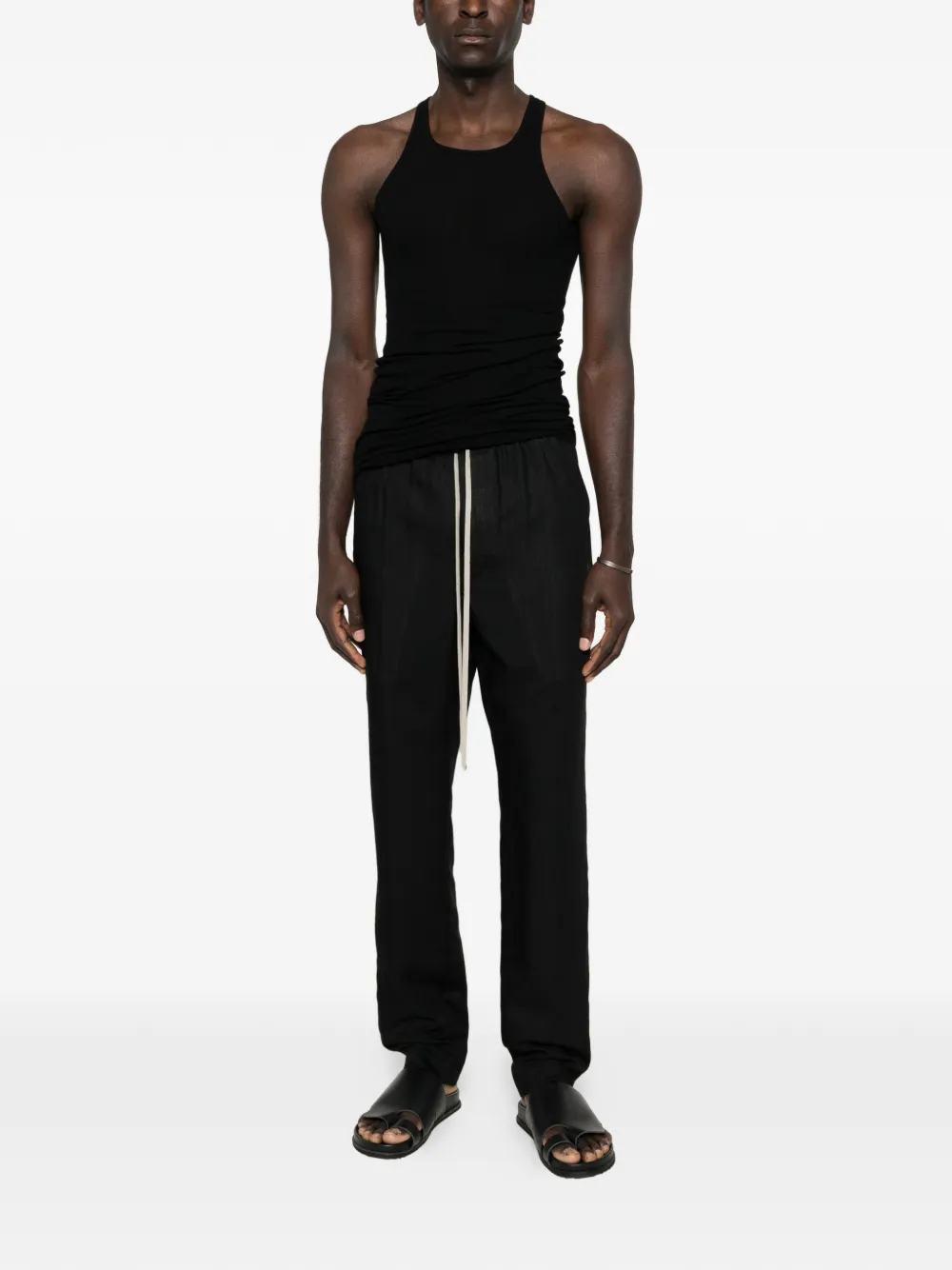 Узкие брюки на кулиске Rick Owens, черный — фото 2