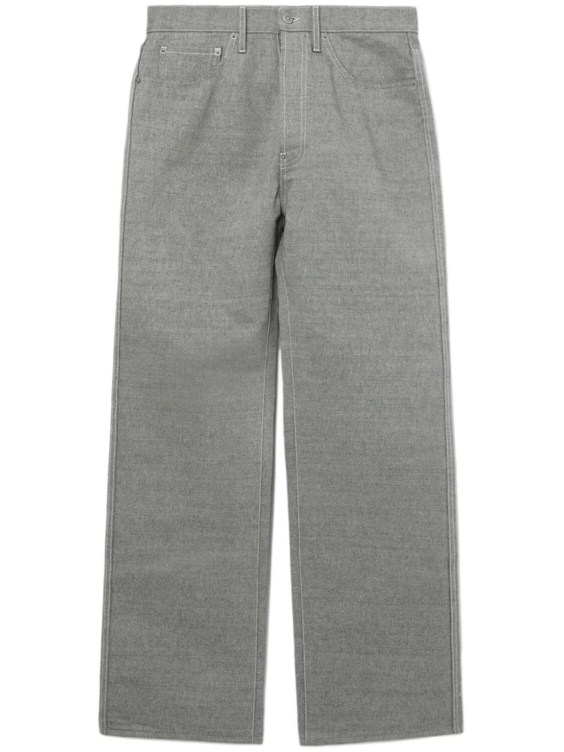 

Maison Margiela широкие джинсы с регулируемыми ремешками, серый