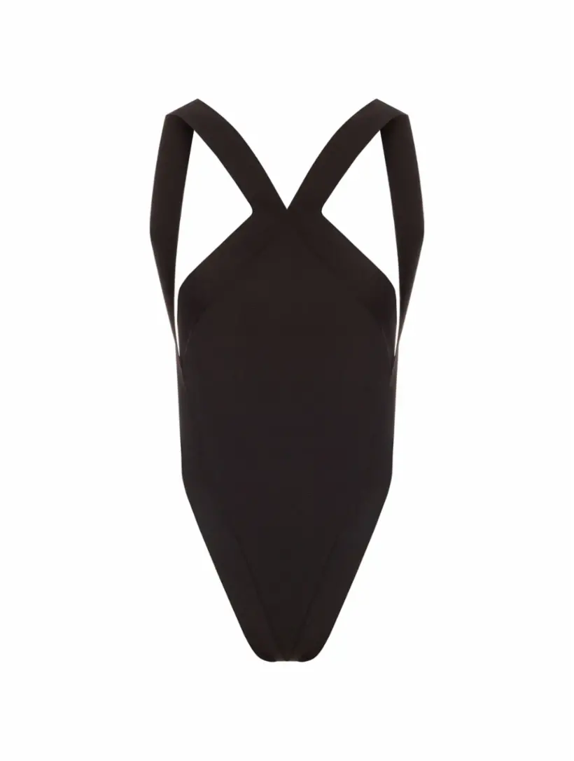 

Боди с открытой спиной Saint Laurent, черный