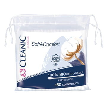 

Палочки гигиенические, Soft&Comfort, 160 шт. Cleanic