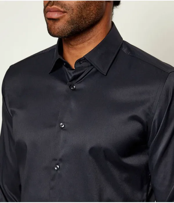 P-Hank-Kent-C1-222 Рубашка slim fit Boss, черный — фото 4