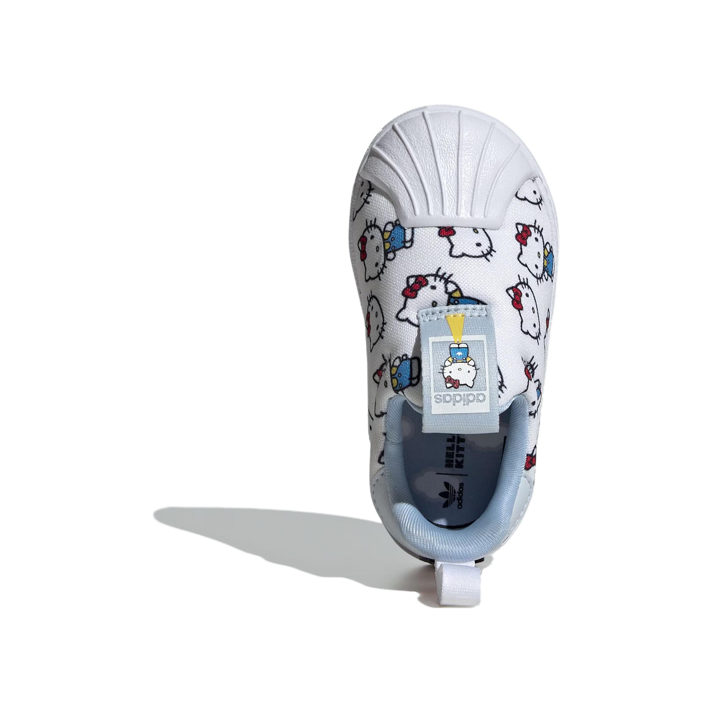 Adidas Hello Kitty X Superstar 360 I 'Белая принтованная' Adidas Originals, Белый/Светло-голубой/Глянцевый синий — фото 2