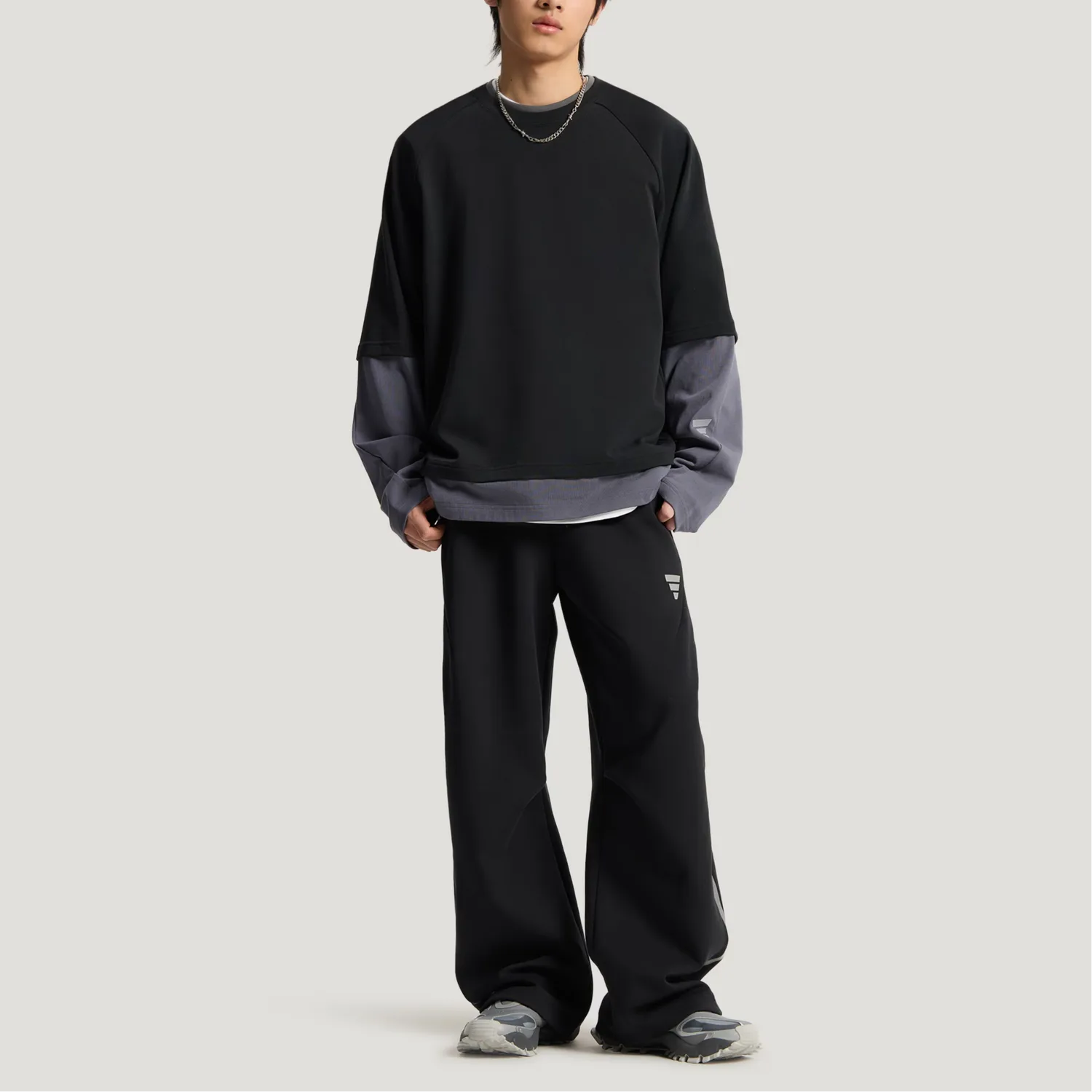 Брюки FOS вязаные мужские Adidas, черный — фото 4