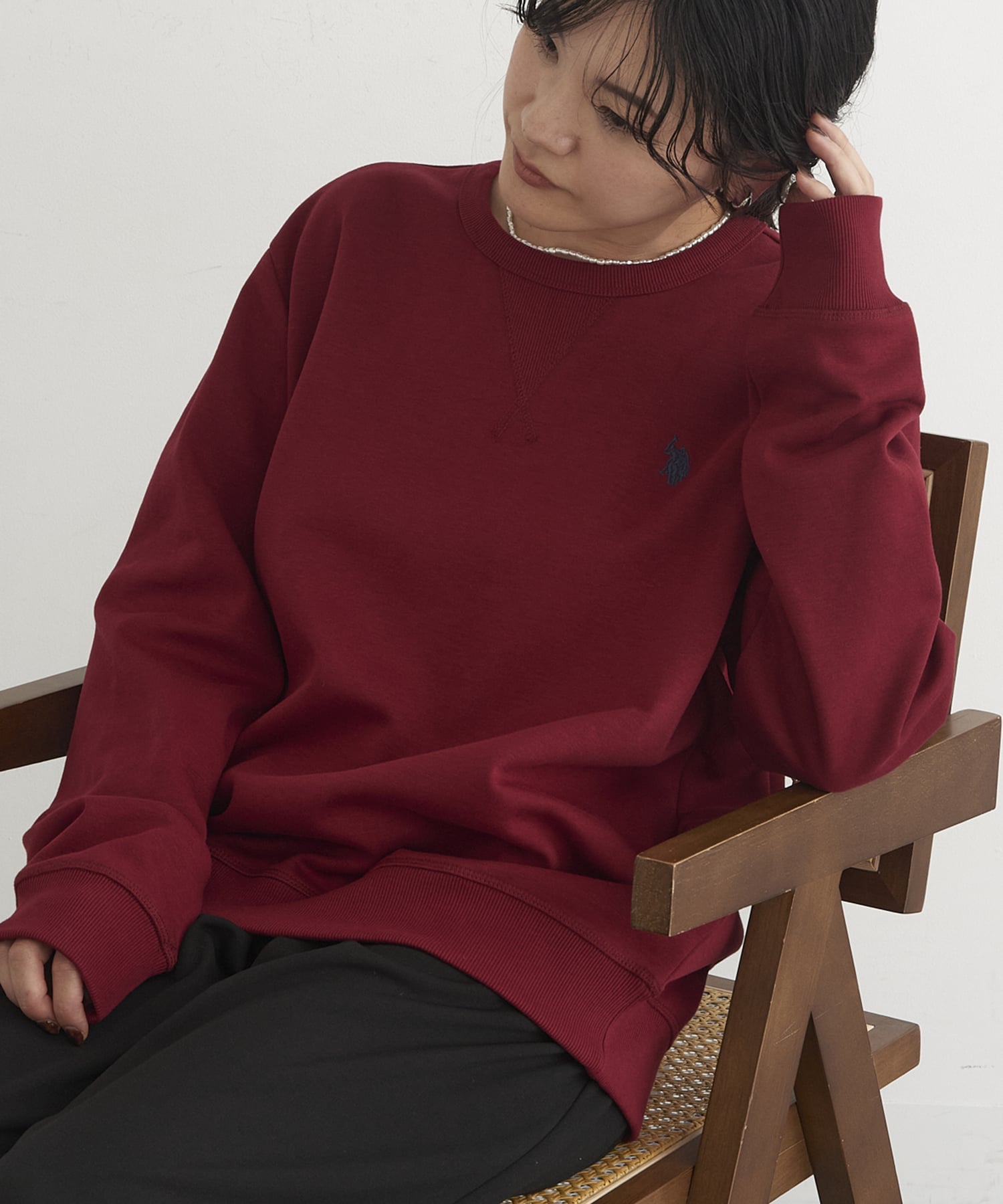 Толстовка US POLO ASSN./One-Point Logo Double-Face с трехниточной строчкой ST. U.S. Polo Assn., BGD — фото 4