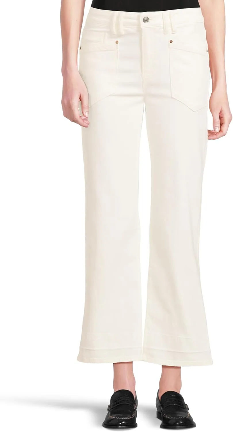 

PAIGE Women's Leenah укороченные джинсы с западными карманами в цвете Tonal Ecru