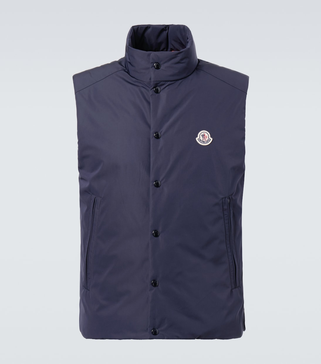 

Пуховик с логотипом внизу Moncler, English Blue