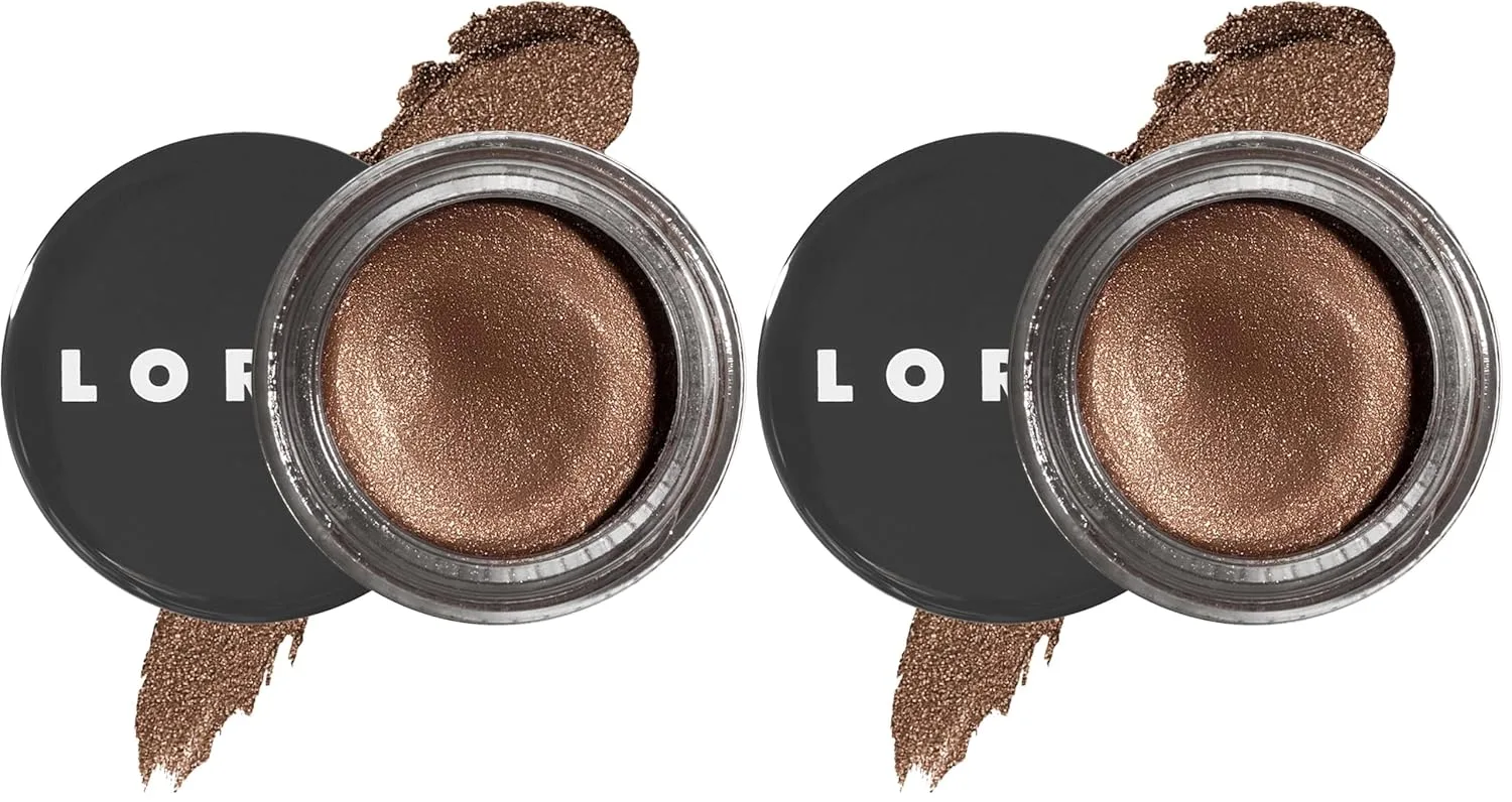 Тени для век LORAC Lux Diamond Crème | Металлические мерцающие тени для век | Коричневый замшевый (2 шт.), Suede