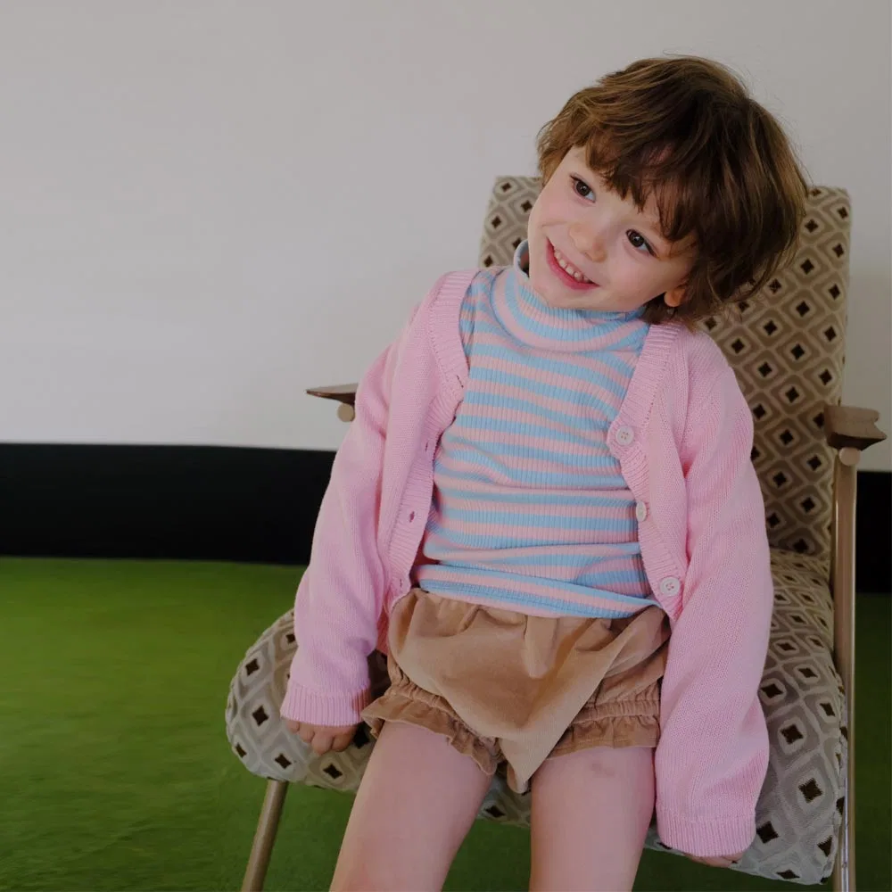 Детский хлопковый кардиган Hug розовый от Playground