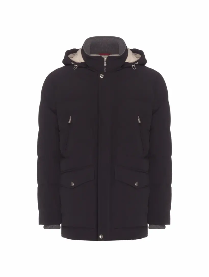 

Стеганый пуховик Brunello Cucinelli, черный