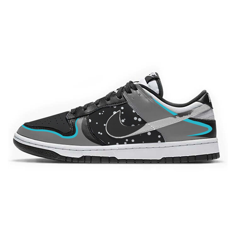 

Кроссовки Nike Dunk Skateboarding Shoes Unisex Low-top Black/grey/white, черный