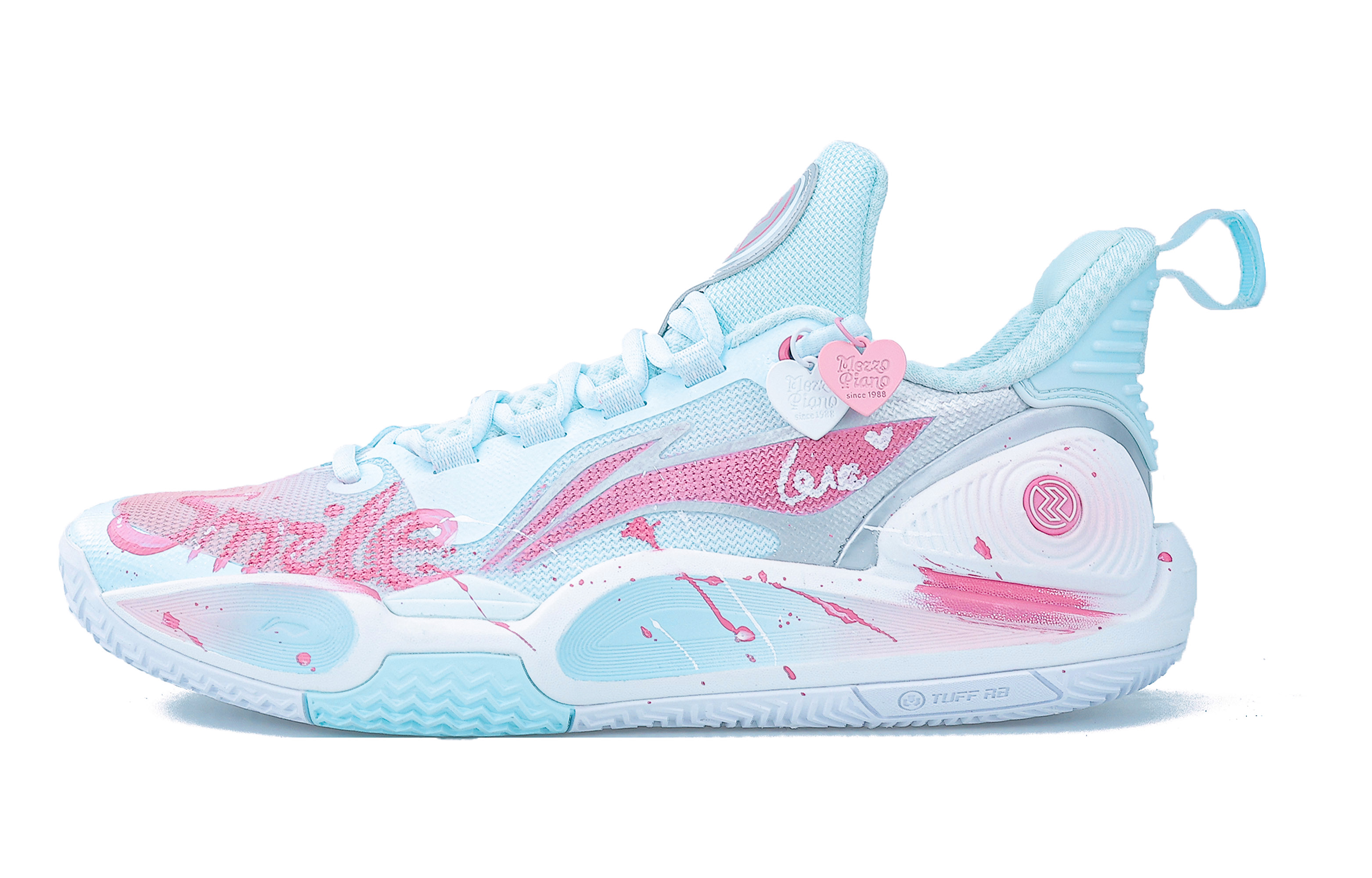 

LINING Баскетбольные кроссовки Speed 9 с амортизацией, износостойкие, низкие, мужские, цвет: синий, розовый