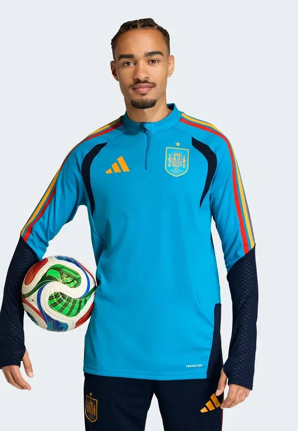 Тренировочная футболка сборной Испании Adidas Performance, ярко-бирюзовый