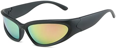 

Овальные солнцезащитные очки Around Fashion в винтажном стиле, темные, для мужчин и женщин, для занятий спортом на открытом воздухе, с защитой от УФ-излучения UV400 MTZJH, Black Pink