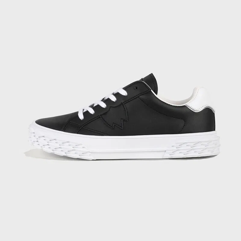 Мужские чёрные низкие кеды Mako W Leather от Rebletswm