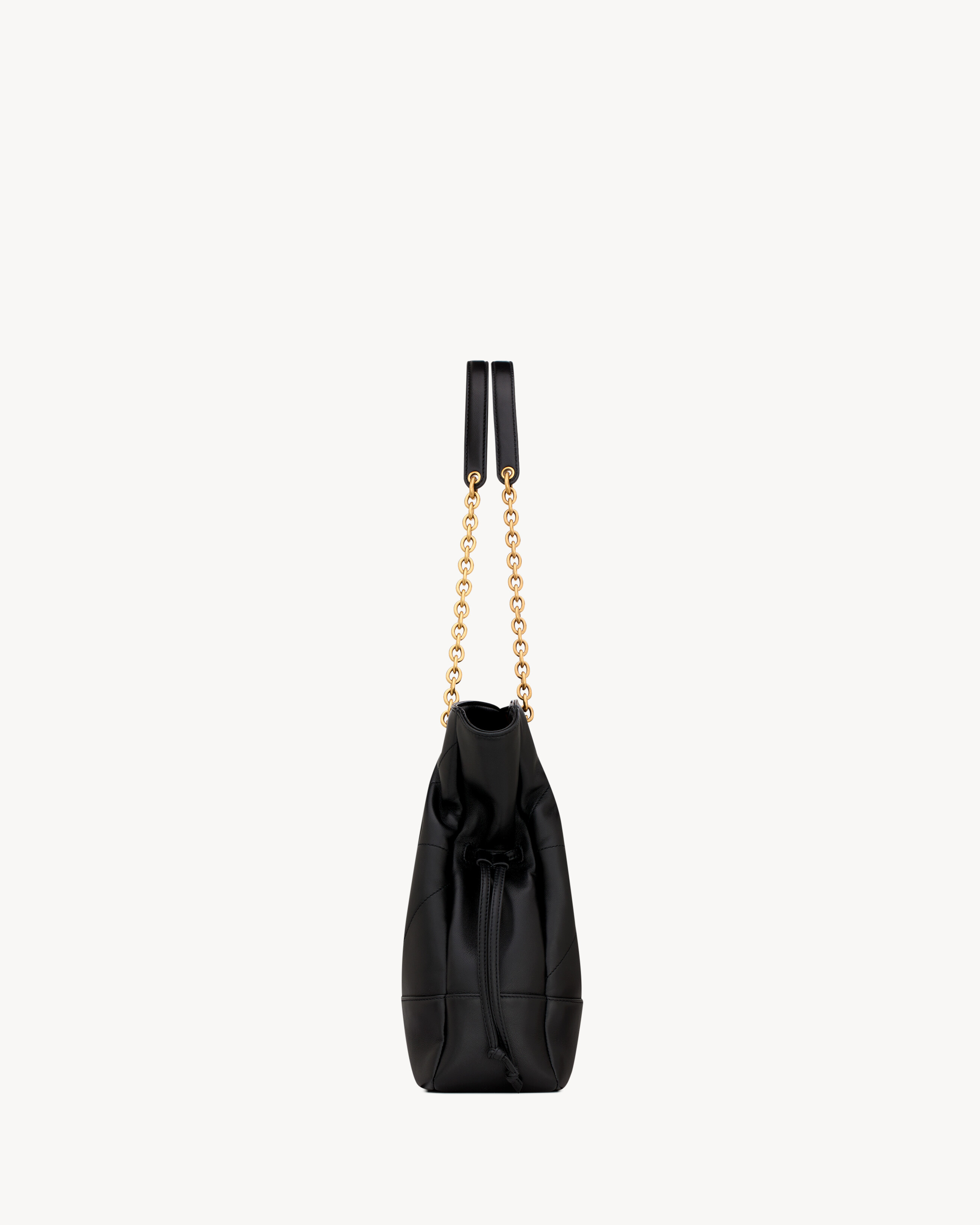 Малая шоппер-сумка Jamie из ягнячьей кожи Saint Laurent, черный — фото 3